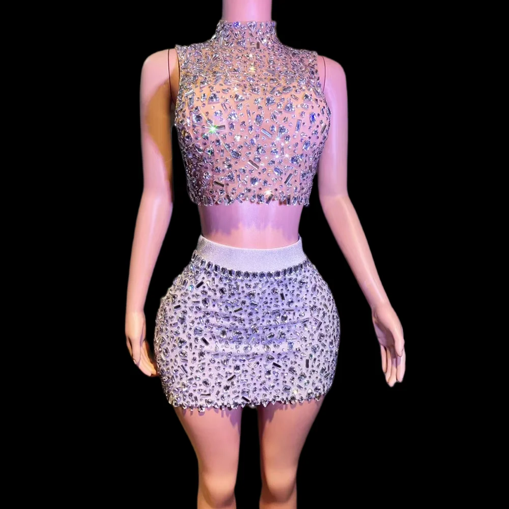 Sexy Chains Backless Rhinestone Vest Top Mini Pencil Skirt 2 Piece Set Women Night Club Party Outfit Ladies Evening Prom Costume
Sexy Chains Backless Rhinestone Vest Top Mini Pencil Skirt 2 Piece Set Women Night Club Party Outfit Ladies Evening Prom Costume