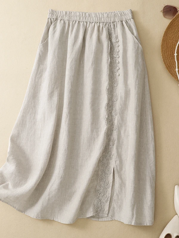 Summer 2026 New Style Casual Loose Lace Patchwork Split Half-length Skirt for plus Size Women High-waisted A-line Long Dress
Summer 2026 New Style Casual Loose Lace Patchwork Split Half-length Skirt for plus Size Women High-waisted A-line Long Dress