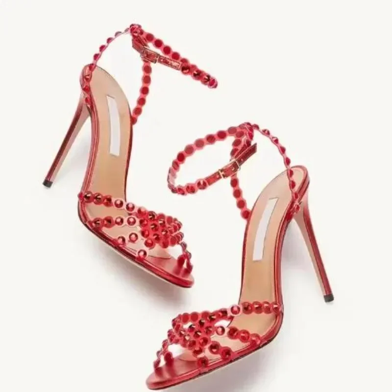 Summer Ladies Red High Heel Sandals Super Pvc Open Toe Women's Shoes Wedding Banquet Party High Heels Luxury Brand Pearl Sandal
Summer Ladies Red High Heel Sandals Super Pvc Open Toe Women's Shoes Wedding Banquet Party High Heels Luxury Brand Pearl Sandal