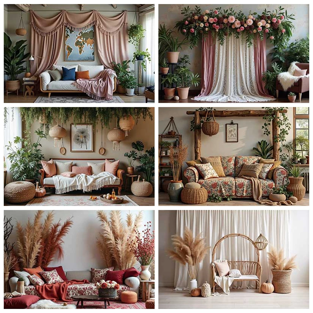 MOON.QG Tropical Living Room Photo Backdrop Bohemian Sofa Bench Chair Drapes Photo Background Home Studio Shooting Decorations
MOON.QG Tropical Living Room Photo Backdrop Bohemian Sofa Bench Chair Drapes Photo Background Home Studio Shooting Decorations