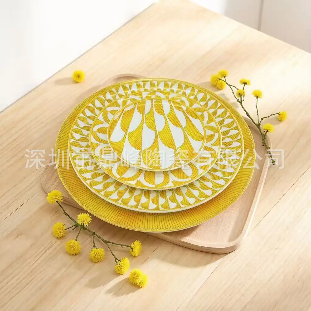 DSA light luxury high-value bone china western food plate dining table plate flat shallow plate high-end sense home use
DSA light luxury high-value bone china western food plate dining table plate flat shallow plate high-end sense home use