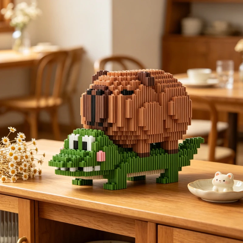 Kawaii Cartoon Capybara Crocodile Building Bricks Set Educational Assembly Toys Model Cute Animal Home Room Decor Unique Gift
Kawaii Cartoon Capybara Crocodile Building Bricks Set Educational Assembly Toys Model Cute Animal Home Room Decor Unique Gift