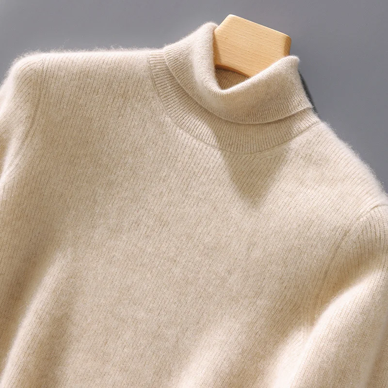 Autumn Winter 100% Merino Wool Casual Solid Color Turtleneck Warm Sweater Pullover Cashmere Long Sleeves Soft Clothing Top
Autumn Winter 100% Merino Wool Casual Solid Color Turtleneck Warm Sweater Pullover Cashmere Long Sleeves Soft Clothing Top