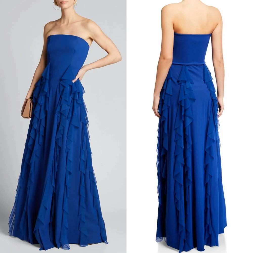 Customized Intricate Modern Style Chiffon Pleat Ruched Draped Tiered A-line Strapless Long Dresses Bespoke Occasion Dresses Sexy
Customized Intricate Modern Style Chiffon Pleat Ruched Draped Tiered A-line Strapless Long Dresses Bespoke Occasion Dresses Sexy