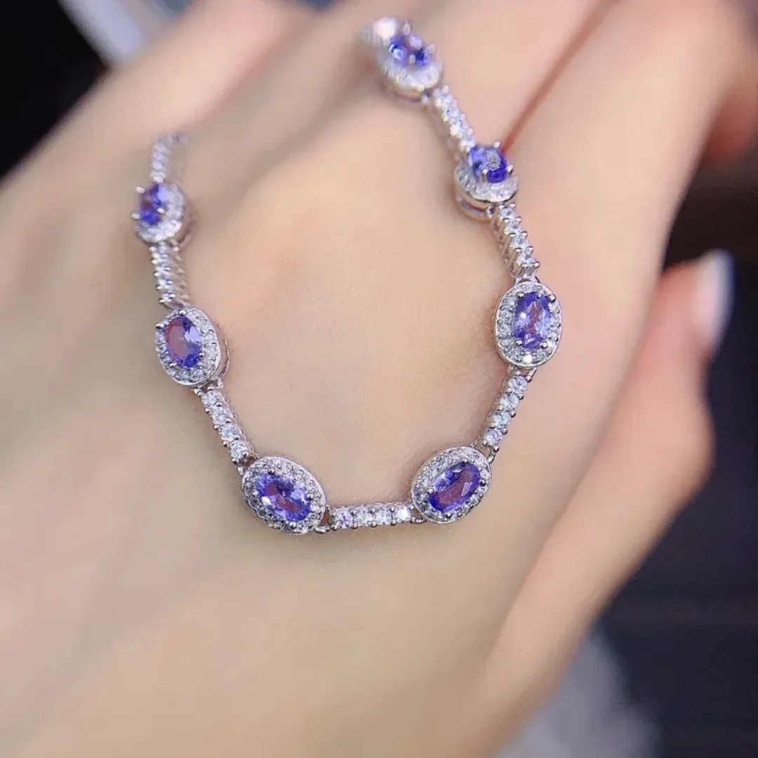 Beautiful Natural Tanzanite 925 Sterling Silver High Definition Bracelet Ladies Color Exquisite Special Price Free Mailing
Beautiful Natural Tanzanite 925 Sterling Silver High Definition Bracelet Ladies Color Exquisite Special Price Free Mailing