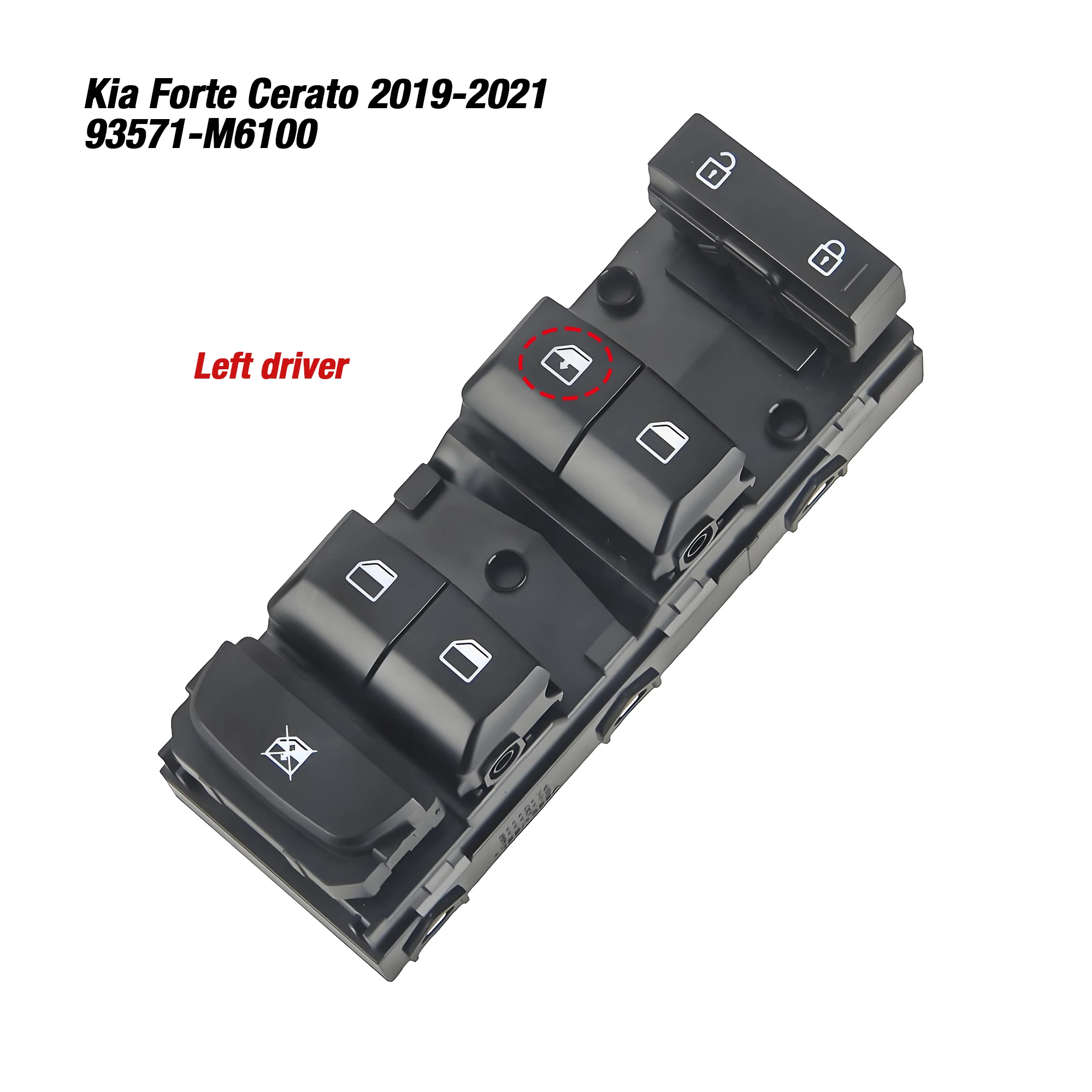 93571-M6100 93571M6100 для Kia Forte Cerato K3 2019-2021, электрический главный переключатель управления стеклоподъемником со стороны водителя
93571-M6100 93571M6100 для Kia Forte Cerato K3 2019-2021, электрический главный переключатель управления стеклоподъемником со стороны водителя