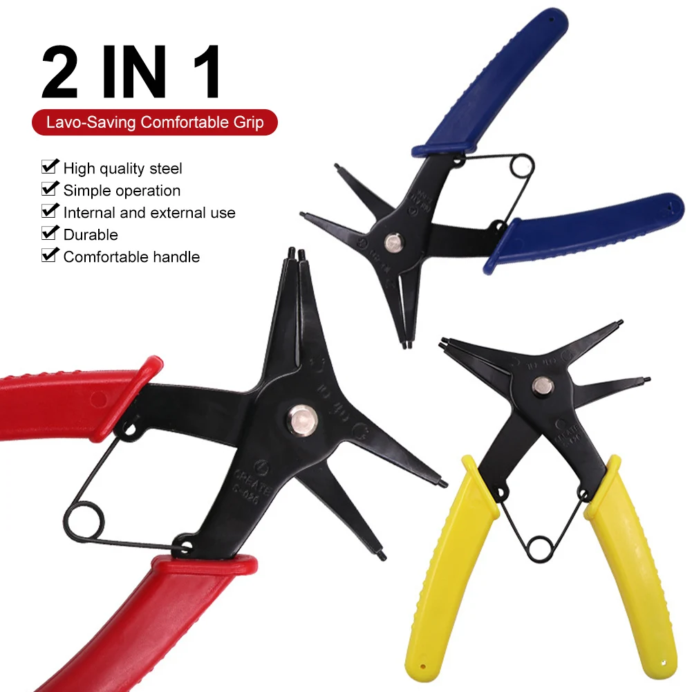 2-in-1 Dual-Purpose Car Circlip Pliers Inner Circlip And Outer Circlip Circlip Pliers Repair Tool For Auto Parts Supplies
2-in-1 Dual-Purpose Car Circlip Pliers Inner Circlip And Outer Circlip Circlip Pliers Repair Tool For Auto Parts Supplies