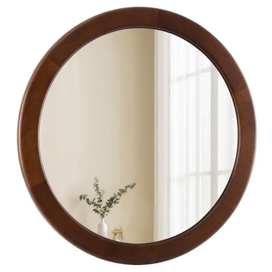 Round Wood Mirror 24 Inch, Circle Mirror with Walnut Frame for Wall, Rustic Decorative Round Wall Mirror for athroom edroom Ent
Round Wood Mirror 24 Inch, Circle Mirror with Walnut Frame for Wall, Rustic Decorative Round Wall Mirror for athroom edroom Ent