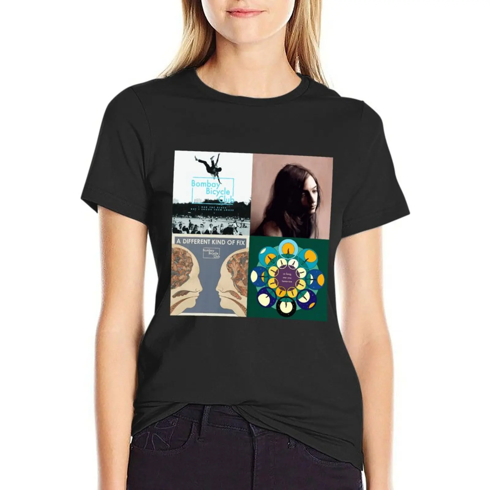 Bombay Bicycle Club albums T-Shirt summer clothes blacks vintage clothes Women's tops
Bombay Bicycle Club albums T-Shirt summer clothes blacks vintage clothes Women's tops