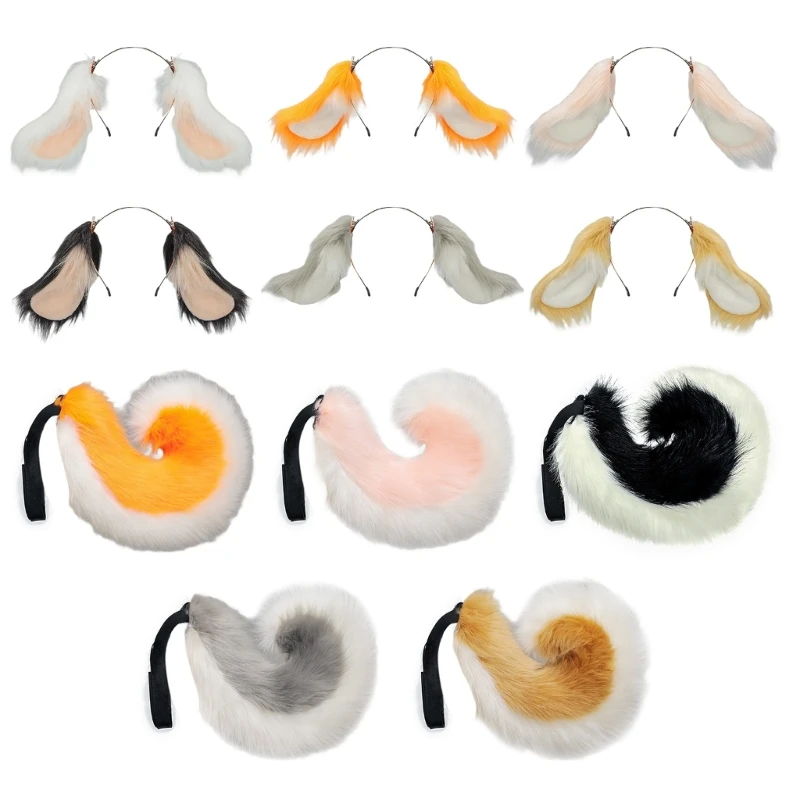 Y3NE 1Pc Dog Ears Headband Faux Furs Tail Animal Ears Headbands Long Dog Tail Halloween Cosplay Costume Animal Dog Costumes
Y3NE 1Pc Dog Ears Headband Faux Furs Tail Animal Ears Headbands Long Dog Tail Halloween Cosplay Costume Animal Dog Costumes