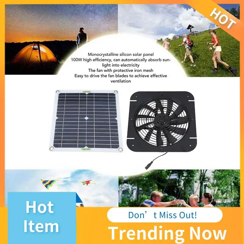 100W Solar Panel Fan Ventilator Exhaust Fan Outdoor Portable Ventilator Exhaust Fan Plastic+Metal For Chicken Coops
100W Solar Panel Fan Ventilator Exhaust Fan Outdoor Portable Ventilator Exhaust Fan Plastic+Metal For Chicken Coops