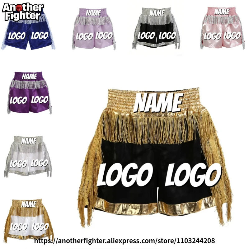 Custom Logo Muay Thai Shorts Tassel Kickboxing Trunks Personalized Printing Premium Sparring Boxing Training Fight Wear XXS-4XL
Custom Logo Muay Thai Shorts Tassel Kickboxing Trunks Personalized Printing Premium Sparring Boxing Training Fight Wear XXS-4XL