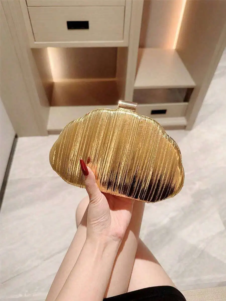 Shiny Pleated Clutch Evening Bag For Women Formal Party Handbag Box Shape
Shiny Pleated Clutch Evening Bag For Women Formal Party Handbag Box Shape
