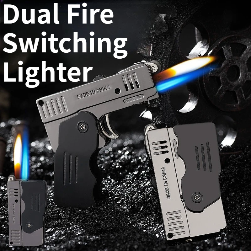 Dual Flame Foldable Open Flame Straight Flush Integrated Lighter Inflatable Blue Flame Cigarette Accessories
Dual Flame Foldable Open Flame Straight Flush Integrated Lighter Inflatable Blue Flame Cigarette Accessories