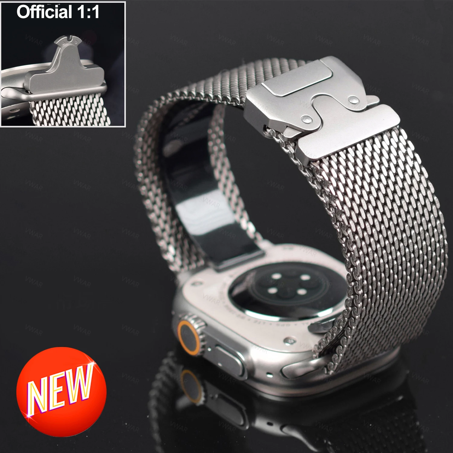 Официальный титановый миланский ремешок-петля для Apple Watch, ремешки Ultra 2/Ultra 49 мм, 46 мм, 45 мм, 44 мм, 42 мм, браслет в стиле парашют
Официальный титановый миланский ремешок-петля для Apple Watch, ремешки Ultra 2/Ultra 49 мм, 46 мм, 45 мм, 44 мм, 42 мм, браслет в стиле парашют
