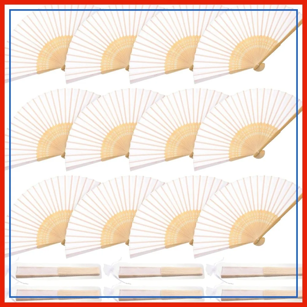 60 Pieces Silk Folding Hand Fans with Fabric Sleeve, Bamboo Handheld Fans for Wedding Party Decoration
60 Pieces Silk Folding Hand Fans with Fabric Sleeve, Bamboo Handheld Fans for Wedding Party Decoration