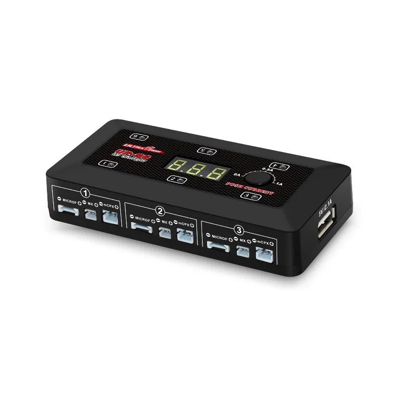 UltraPower UP-S6 6-Port 1S LiPo/LiHV Battery Charger, 0.1-1.0A Adjustable Current, with Micro/MX/mCPX & USB Output for RC
UltraPower UP-S6 6-Port 1S LiPo/LiHV Battery Charger, 0.1-1.0A Adjustable Current, with Micro/MX/mCPX & USB Output for RC
