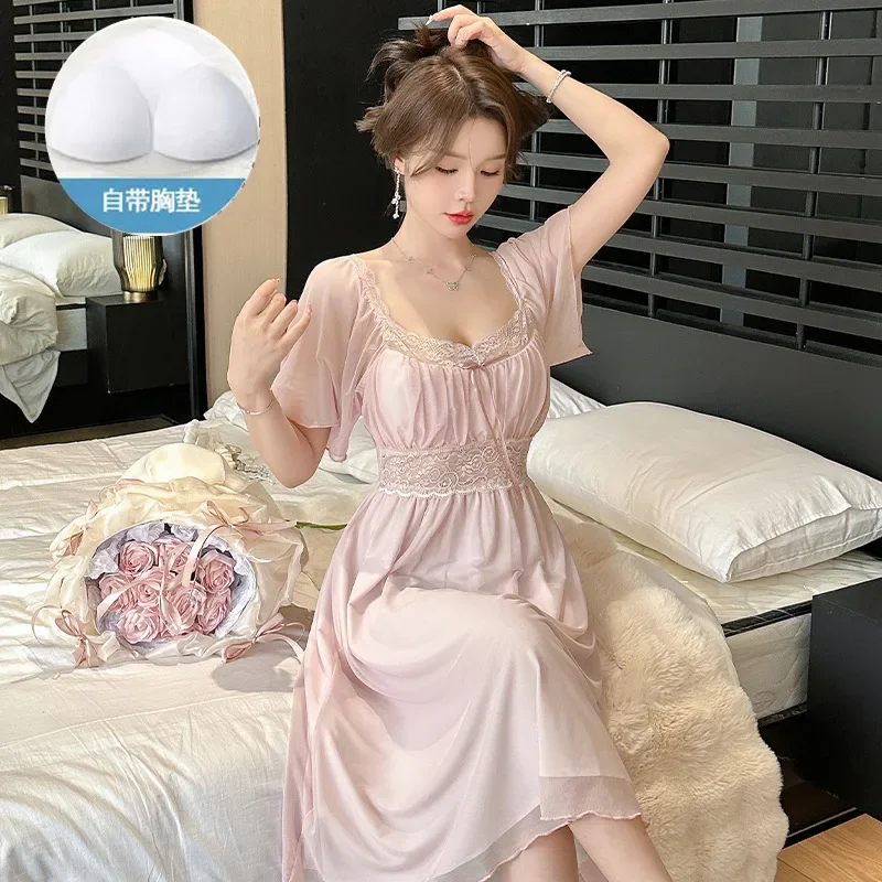 Nightgowns Women's Clothing Homewear Mid-length Skirt Spring Comfortable Breathable Casual Stylish Simple Wearable Loose Korea
Nightgowns Women's Clothing Homewear Mid-length Skirt Spring Comfortable Breathable Casual Stylish Simple Wearable Loose Korea