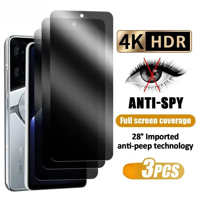 3Pcs Privacy Screen Protector For Tecno Pova 5 Pop 6 7 8 Anti Spy Film Camon 20 19 18 Premier 18P 18T 17 Pro Tempered Glass
3Pcs Privacy Screen Protector For Tecno Pova 5 Pop 6 7 8 Anti Spy Film Camon 20 19 18 Premier 18P 18T 17 Pro Tempered Glass
