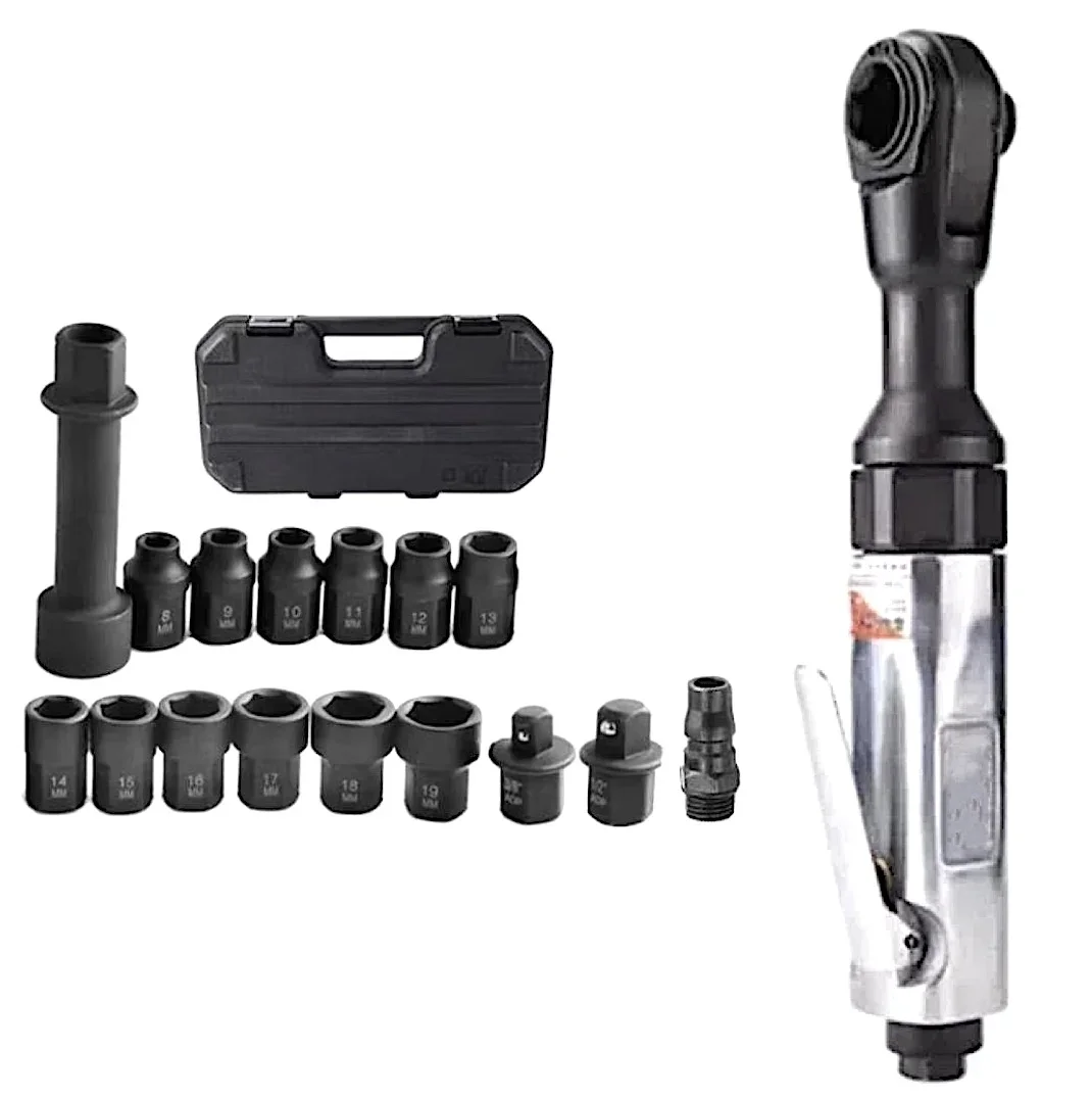 TY5T112 Pneumatic Thru-Hole Ratchet | 1/2" | 160 rpm |110Nm Industrial Ratchet wrench| 10mm, 12mm, 13mm,14mm,19mm Socket Adaptor
TY5T112 Pneumatic Thru-Hole Ratchet | 1/2" | 160 rpm |110Nm Industrial Ratchet wrench| 10mm, 12mm, 13mm,14mm,19mm Socket Adaptor
