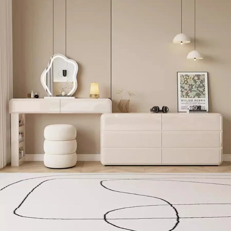 Легкий роскошный элитный комод, встроенный туалетный столик для главной спальни, 2025 ультратонкий прикроватный шкаф, табурет для макияжа
Легкий роскошный элитный комод, встроенный туалетный столик для главной спальни, 2025 ультратонкий прикроватный шкаф, табурет для макияжа