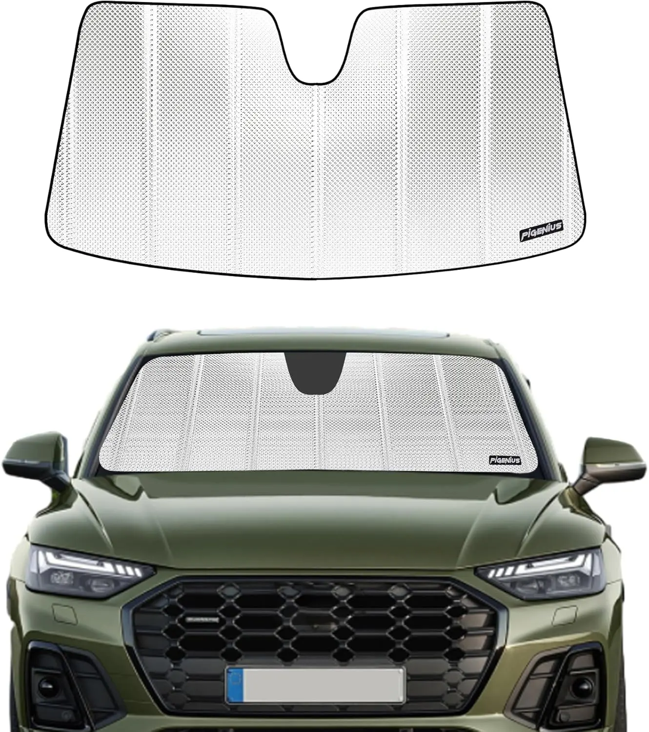 Windshield Sun Shade for Audi Q5/SQ5 2018-2025 - Reflective Aluminum Film
Windshield Sun Shade for Audi Q5/SQ5 2018-2025 - Reflective Aluminum Film