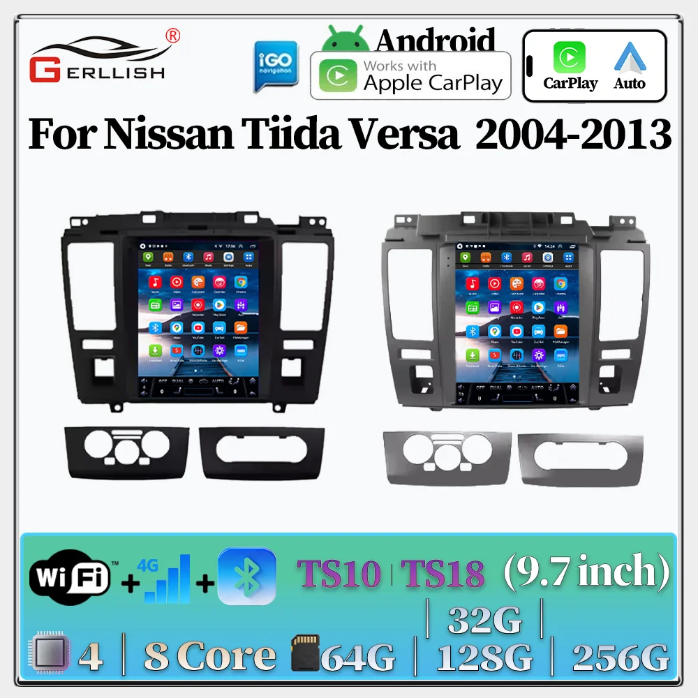 For Nissan Tiida Versa 2004-2013 Radio Wireless Carplay Car Play Multimedia Player Multimedia Autoradio Audio BT GPS WIFI
For Nissan Tiida Versa 2004-2013 Radio Wireless Carplay Car Play Multimedia Player Multimedia Autoradio Audio BT GPS WIFI