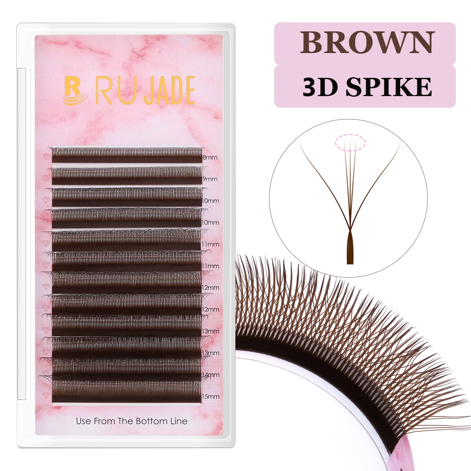 Rujade New Brown 3D Spike Eyelash Extension Ultra-narrow Premade Fans Lashes W Style Lashes Faux Mink Individual Lashes Supplie
Rujade New Brown 3D Spike Eyelash Extension Ultra-narrow Premade Fans Lashes W Style Lashes Faux Mink Individual Lashes Supplie