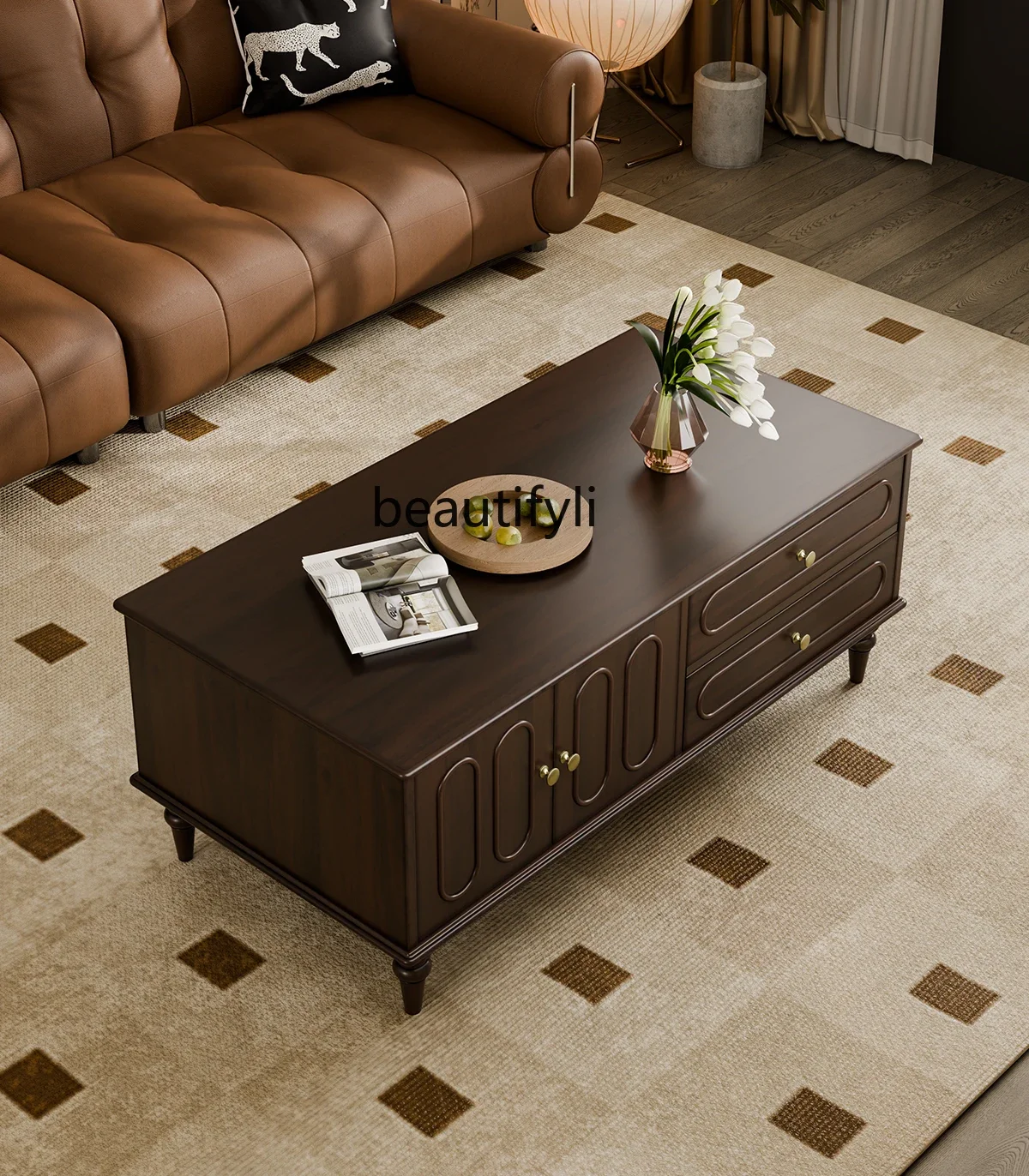 xz1French coffee table TV cabinet combination solid wood living room, household small apartment light luxury high-end retro
xz1French coffee table TV cabinet combination solid wood living room, household small apartment light luxury high-end retro