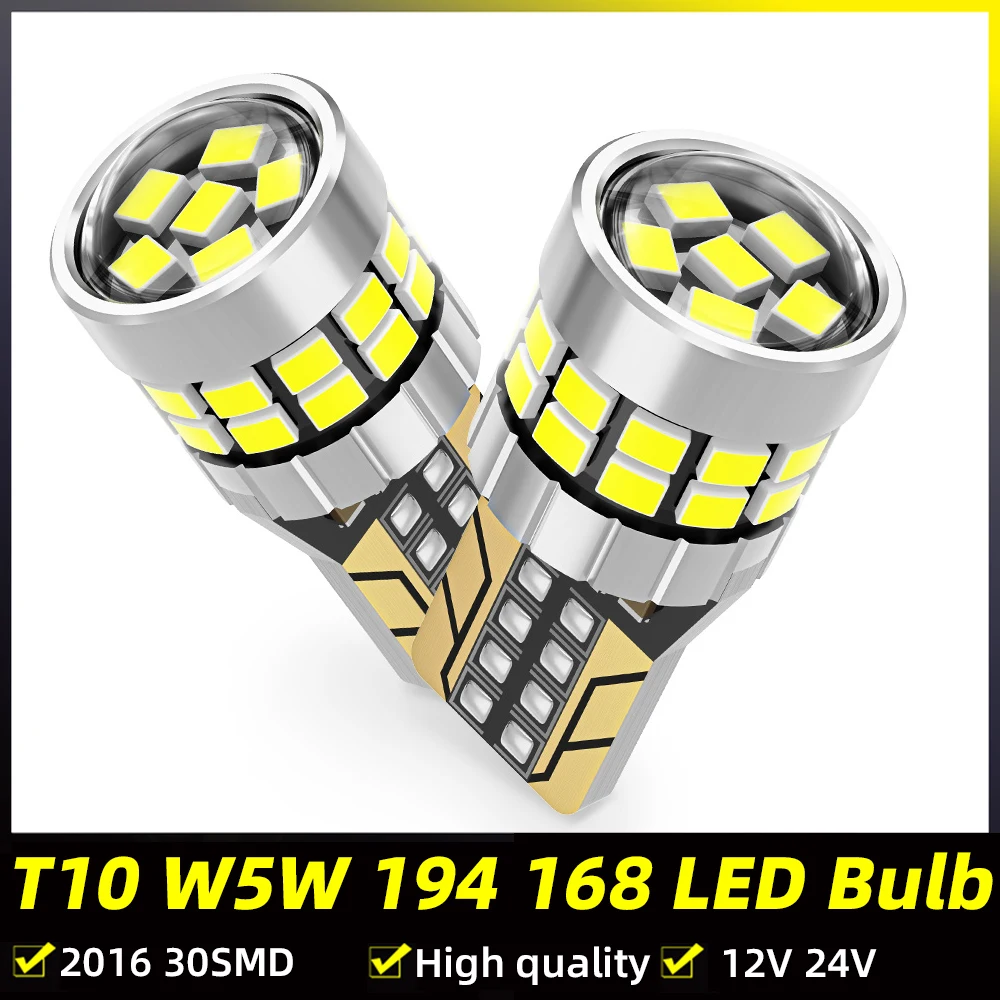 2Pcs Canbus 194 501 T10 W5W LED Bulb No Error 5W5 W5W 30SMD 2016 Chip Car Interior Lamp Instrument Lights Pure White 2V 24V
2Pcs Canbus 194 501 T10 W5W LED Bulb No Error 5W5 W5W 30SMD 2016 Chip Car Interior Lamp Instrument Lights Pure White 2V 24V
