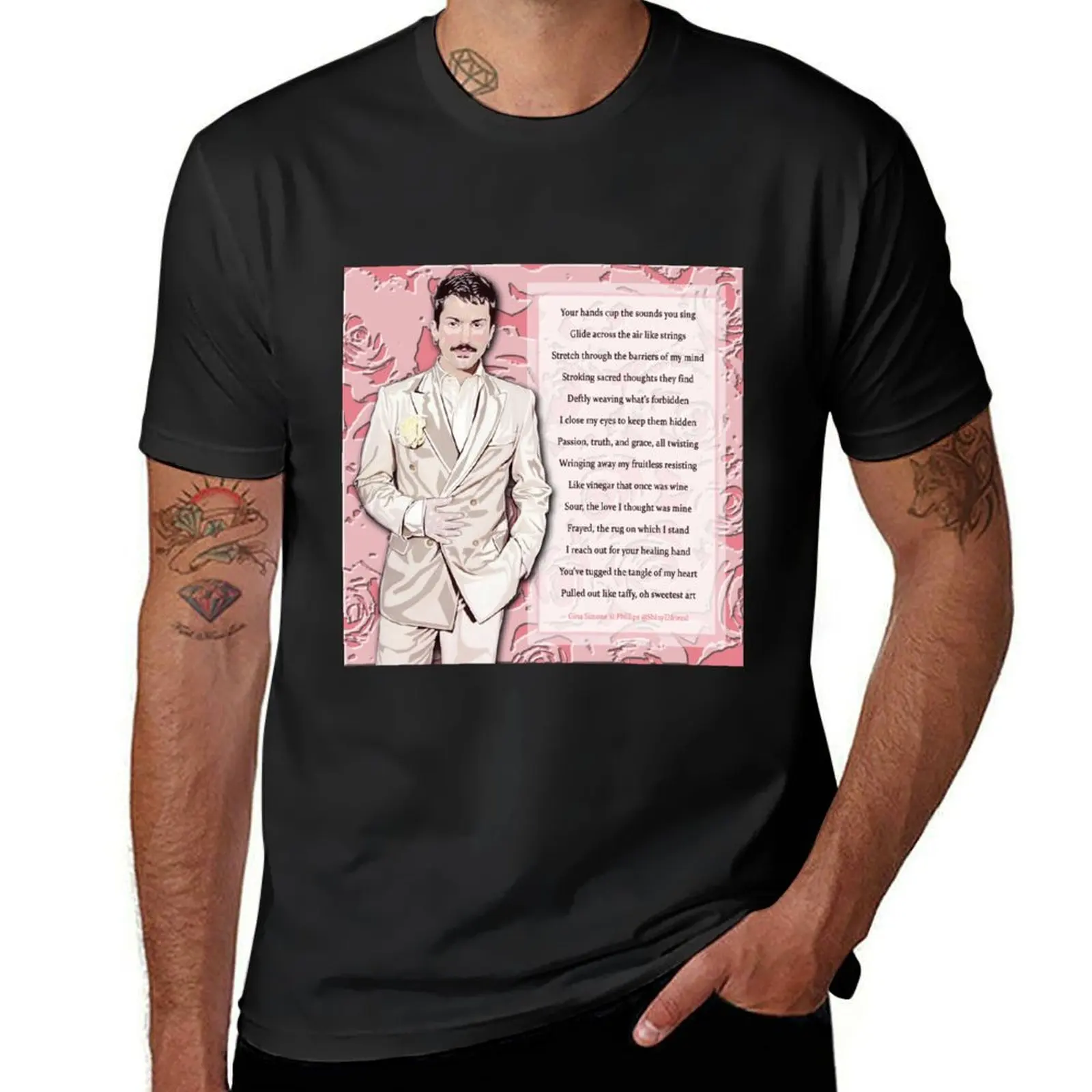 Mitch Grassi of Pentatonix with Poem T-Shirt T-shirts oversize anime tshirt black t-shirts for men
Mitch Grassi of Pentatonix with Poem T-Shirt T-shirts oversize anime tshirt black t-shirts for men