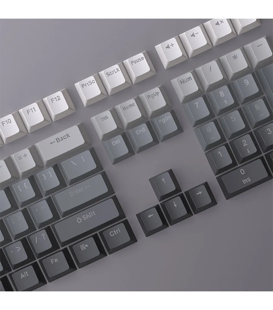 Polar day gradual change engraved light 134 key mechanical keycap PBT two color injection molding 0EM height
Polar day gradual change engraved light 134 key mechanical keycap PBT two color injection molding 0EM height