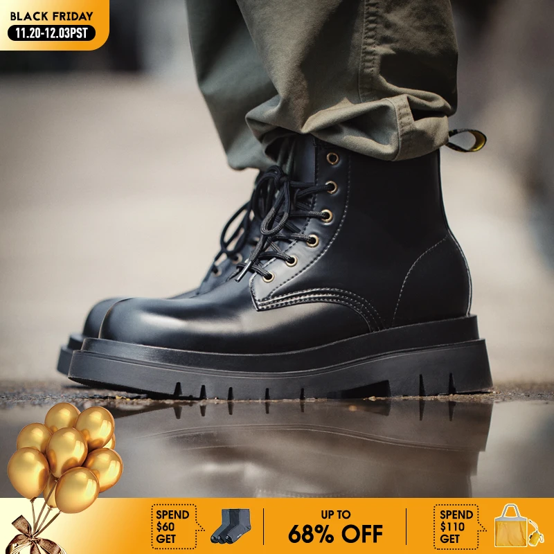 Maden Men's Vintage Cowboy Hight Top Boots Black Motorcycle Boot British Split Leather TPR Sole Work Safety Boot Outside Shoes
Maden Men's Vintage Cowboy Hight Top Boots Black Motorcycle Boot British Split Leather TPR Sole Work Safety Boot Outside Shoes