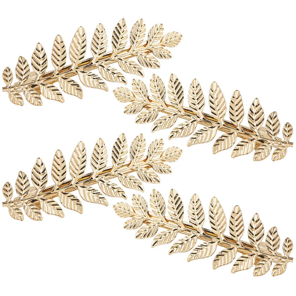 4Pcs Elegant Leaf Hair Barrettes Comfortable Wear Styling Accessories Ponytail Clip Fall Hair Accessories Ponytail Cuff
4Pcs Elegant Leaf Hair Barrettes Comfortable Wear Styling Accessories Ponytail Clip Fall Hair Accessories Ponytail Cuff
