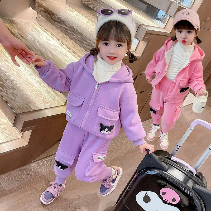 Sanrios Children Kuromi Plus Velvet Hoodie Suit Hooded Anime Figure Winter Keep Warm Work Clothes Sportswear Kawaii Cute Sweet
Sanrios Children Kuromi Plus Velvet Hoodie Suit Hooded Anime Figure Winter Keep Warm Work Clothes Sportswear Kawaii Cute Sweet
