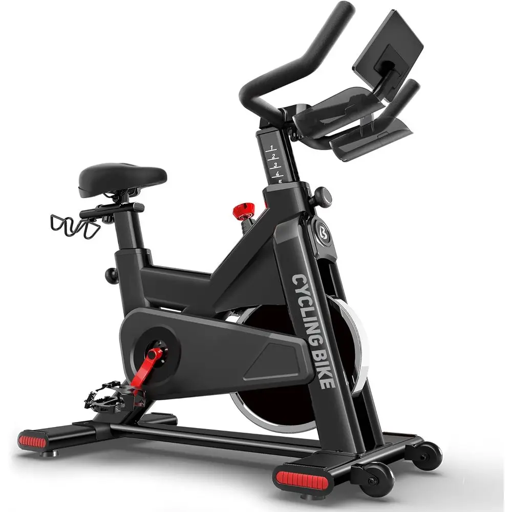 Comfortable Cushioned Seat, Adjustable Handlebars, App-Enabled Spin Bike for Home Fitness up to 400 lbs
Comfortable Cushioned Seat, Adjustable Handlebars, App-Enabled Spin Bike for Home Fitness up to 400 lbs