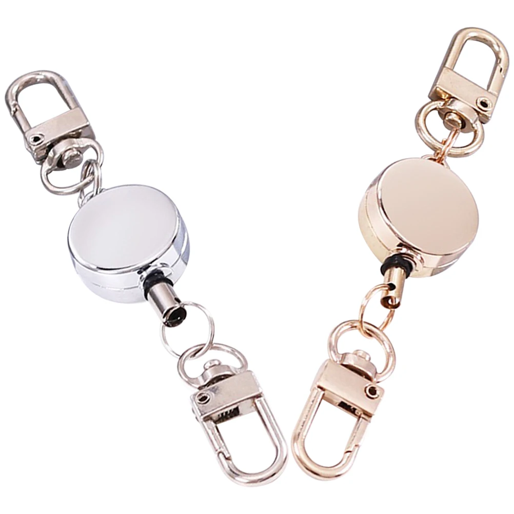 2 Pcs Retractable Keychain Anti-lost Key Ring Id Holder Metal Camping XH-05 Silver Gold Multi-functional Badge Lanyard
2 Pcs Retractable Keychain Anti-lost Key Ring Id Holder Metal Camping XH-05 Silver Gold Multi-functional Badge Lanyard