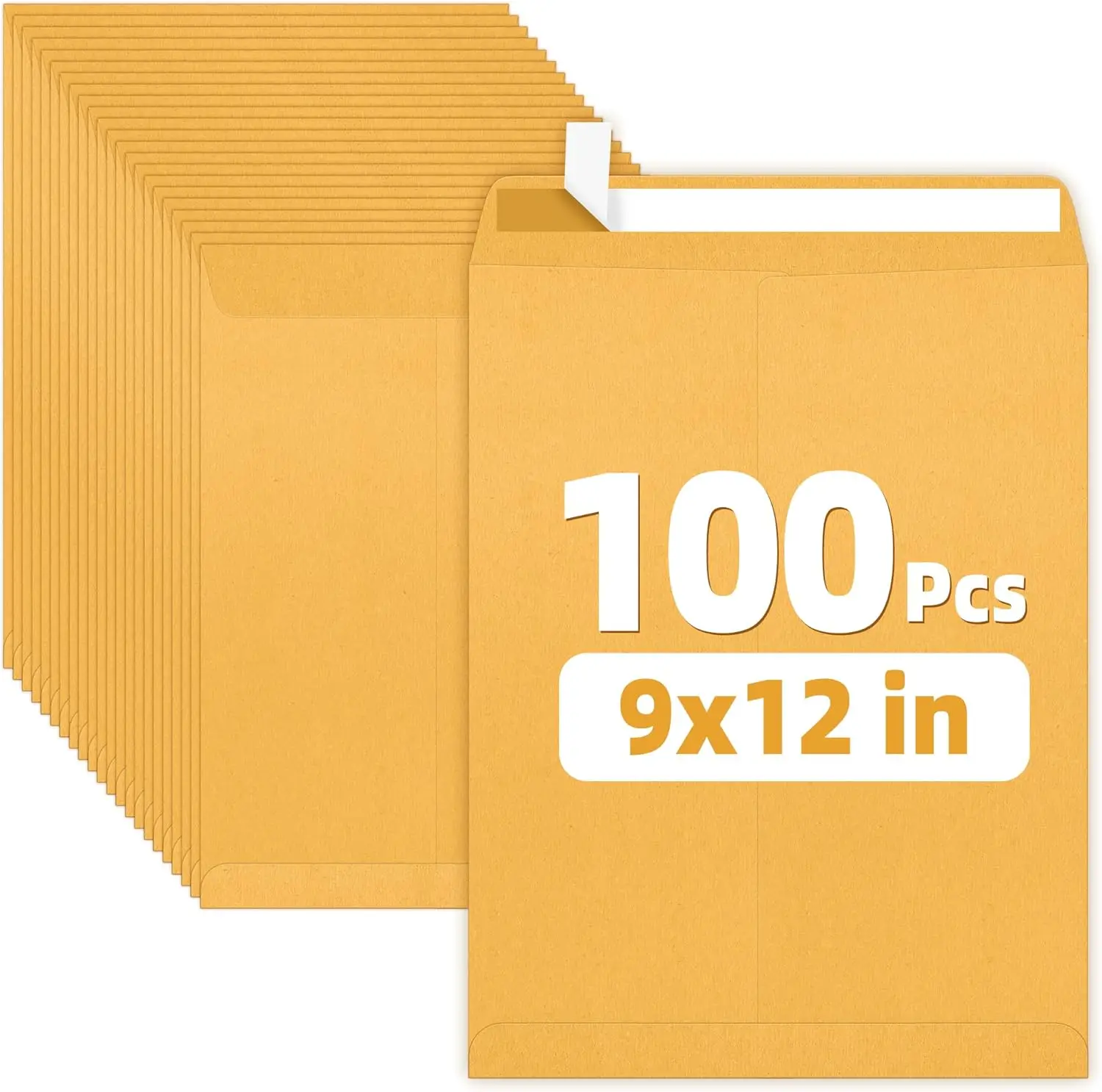 9x12 Manilla Envelopes, 28lb Brown Kraft, Ultra Strong Quick-Seal for Mailing Documents Photos, 100 Pack
9x12 Manilla Envelopes, 28lb Brown Kraft, Ultra Strong Quick-Seal for Mailing Documents Photos, 100 Pack