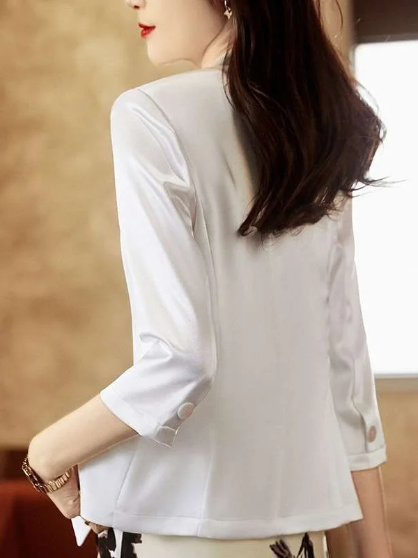 Новый летний женский костюм из ацетатного атласа: повседневный, элегантный, из чистого льна, для офиса, с рукавом 3/4
Новый летний женский костюм из ацетатного атласа: повседневный, элегантный, из чистого льна, для офиса, с рукавом 3/4