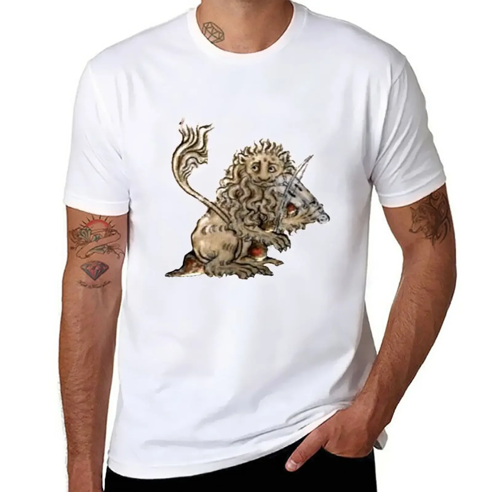 Medieval Marginalia Lion with Violin T-Shirt plus size tops for a boy tops mens t shirts casual stylish
Medieval Marginalia Lion with Violin T-Shirt plus size tops for a boy tops mens t shirts casual stylish