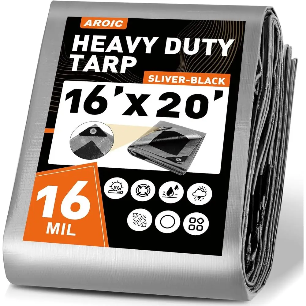 Прочный УФ-стойкий тент 16x20 с усиленными краями и антикоррозийными люверсами для кемпинга, навесов и покрытий для бассейнов
Прочный УФ-стойкий тент 16x20 с усиленными краями и антикоррозийными люверсами для кемпинга, навесов и покрытий для бассейнов