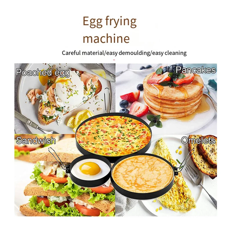 【NEW】3 Packs Egg Rings For Griddle Frying Egg 3.5 Inch Egg Ring 6 Inch Pancake Mold 8 Inch Omelet Ring Non-Stick
【NEW】3 Packs Egg Rings For Griddle Frying Egg 3.5 Inch Egg Ring 6 Inch Pancake Mold 8 Inch Omelet Ring Non-Stick