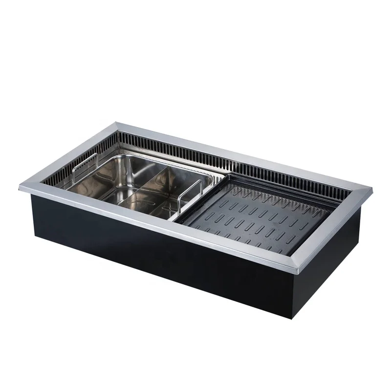 Modi Commercial Electric Hot Pot Barbecue Korean Smokeless Bbq Shabu Hotpot Grill Table for Restaurant
Modi Commercial Electric Hot Pot Barbecue Korean Smokeless Bbq Shabu Hotpot Grill Table for Restaurant