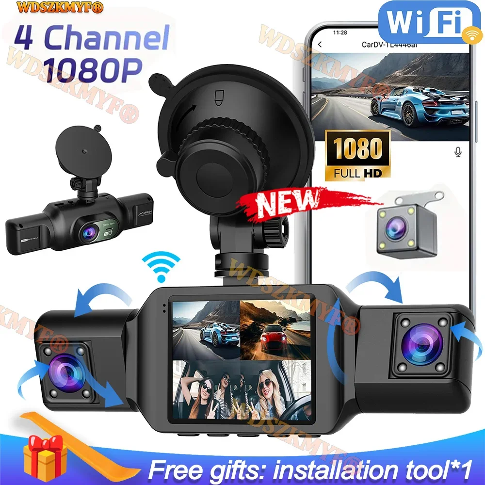 New 3/4 Lens 360 Degrees Dash Cam Auto WIFI Car DVR 1080P Video Recorder Rear view camera 24H Parking Monitor Car Assecories
New 3/4 Lens 360 Degrees Dash Cam Auto WIFI Car DVR 1080P Video Recorder Rear view camera 24H Parking Monitor Car Assecories