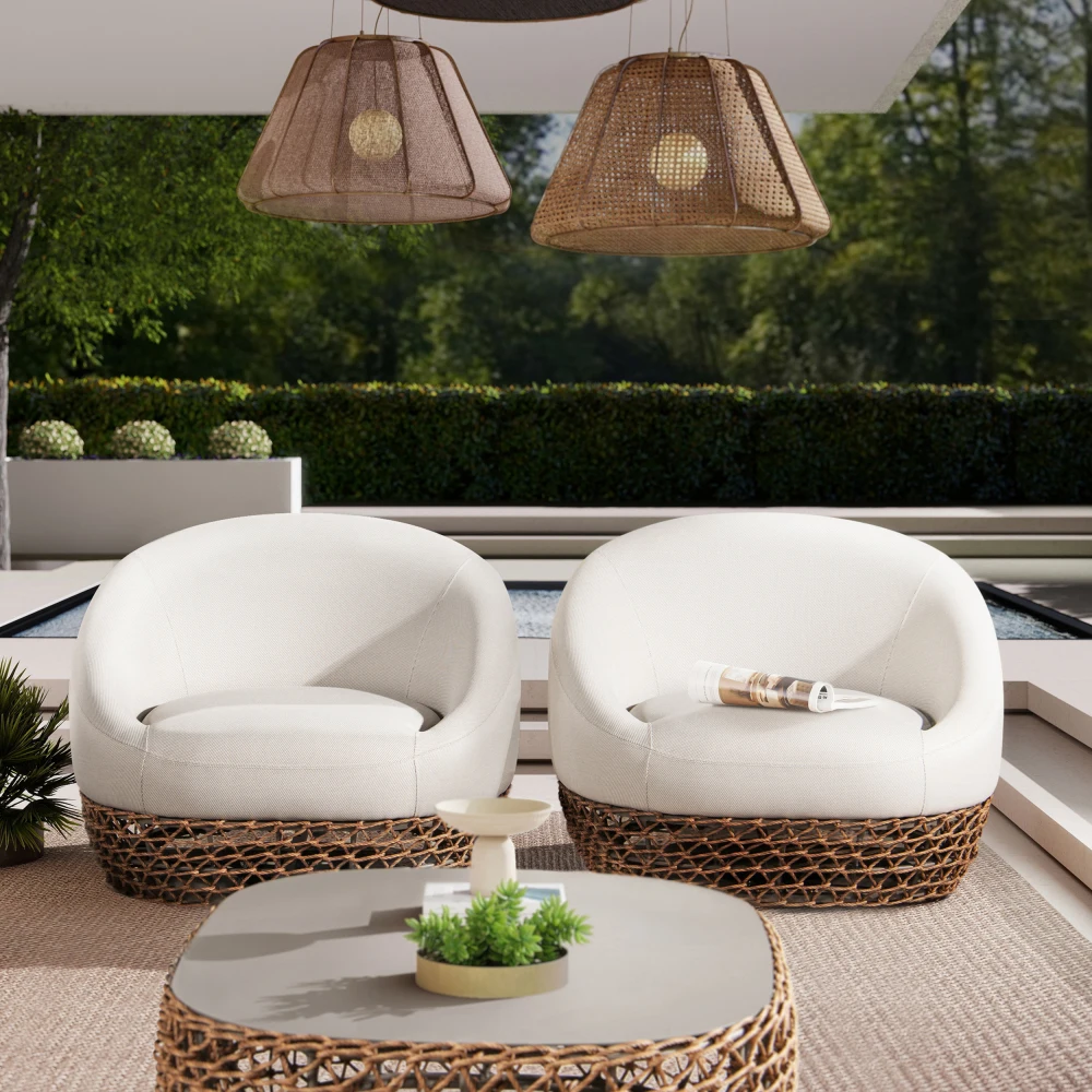 YQXH Willow 35.5" Upholstered Woven Patio Deep Seating Armchair, Golden Brown Wicker Frame, Wheat Beige
YQXH Willow 35.5" Upholstered Woven Patio Deep Seating Armchair, Golden Brown Wicker Frame, Wheat Beige