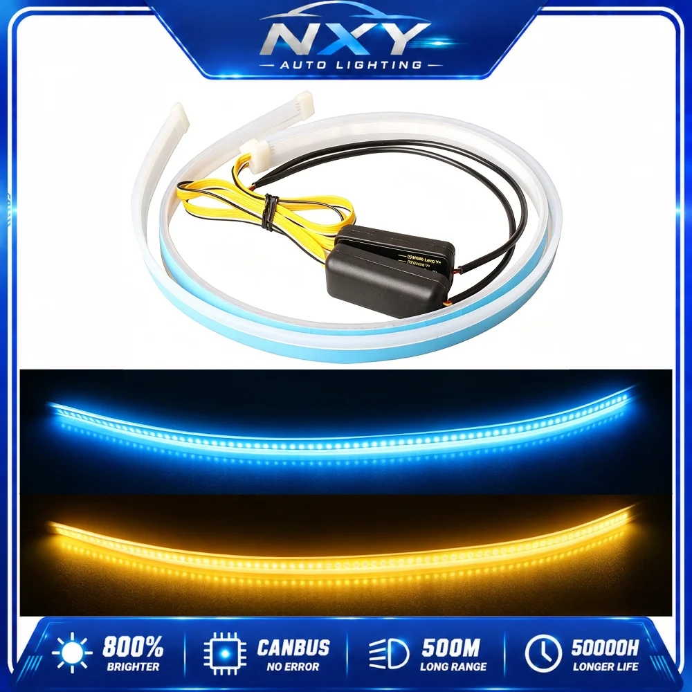 NXY Q1 LED Light Strip DRL 30cm 45cm 60cm Dual Color Flowing Turn Signal Car Decorative Daytime Running Light Bar Sequential 12V
NXY Q1 LED Light Strip DRL 30cm 45cm 60cm Dual Color Flowing Turn Signal Car Decorative Daytime Running Light Bar Sequential 12V
