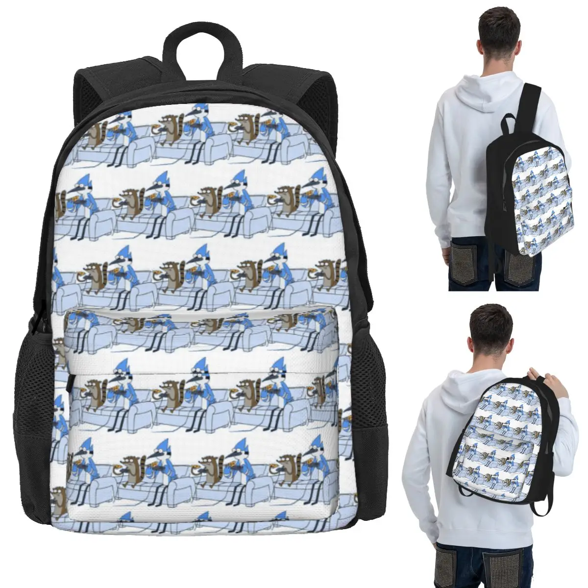 Mordecai And Rigby Pizza And Video Games Student Backpack School Bag Hiking Travel Daypack for Men Women Bookbag Shoulder Bags
Mordecai And Rigby Pizza And Video Games Student Backpack School Bag Hiking Travel Daypack for Men Women Bookbag Shoulder Bags
