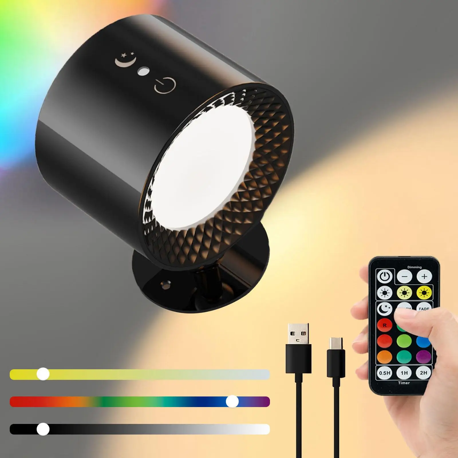 LED Wall Mounted Lights RGB Wall Sconces Lamp Rechargeable Dimmable Magnetic Cordless Light for Bedroom Living Room Wall Decor
LED Wall Mounted Lights RGB Wall Sconces Lamp Rechargeable Dimmable Magnetic Cordless Light for Bedroom Living Room Wall Decor