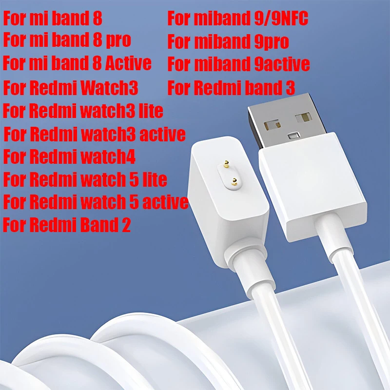 Charger for Redmi Watch 3 Lite/ Active/ Xiaomi Band 8 Pro/ Band 9/ Redmi Band 2 Charging Cable Magnetic USB Cord Smart Band8
Charger for Redmi Watch 3 Lite/ Active/ Xiaomi Band 8 Pro/ Band 9/ Redmi Band 2 Charging Cable Magnetic USB Cord Smart Band8