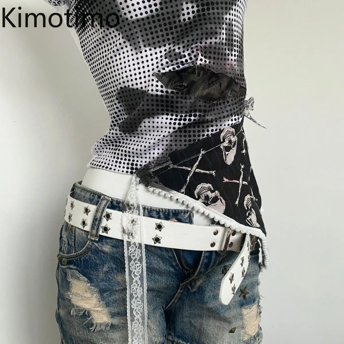 Kimotimo Vintage Skull Print Polka Dot Sleeveless Vest Women Harajuku Punk Slim Fit Short Tank Top Summer Y2k Gothic Streetwear
Kimotimo Vintage Skull Print Polka Dot Sleeveless Vest Women Harajuku Punk Slim Fit Short Tank Top Summer Y2k Gothic Streetwear